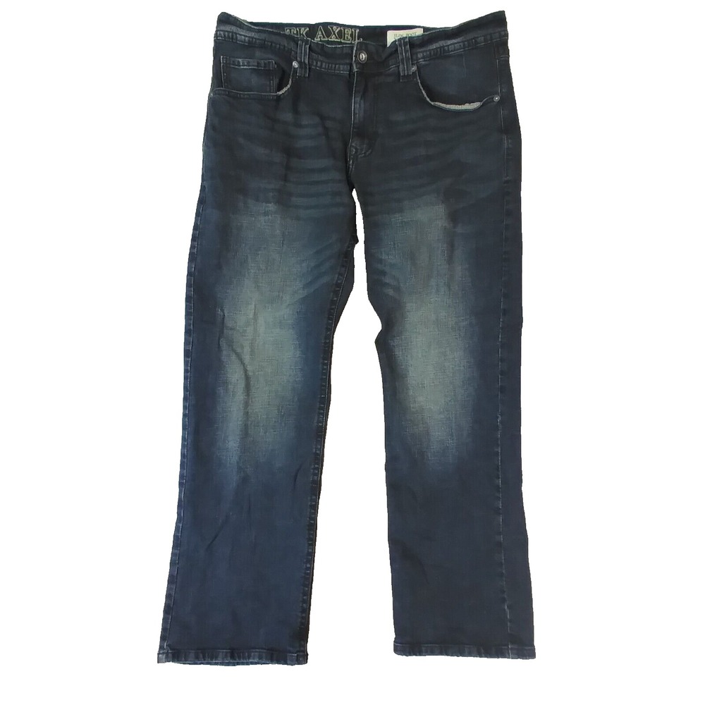 TK Axel Jeans men's 38 x 32 slim bootcut blue flex stretch denim pants Y2k